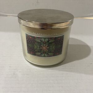 Vintage Slatkin & Co. Holly Wreath Candle 14.5 Oz New